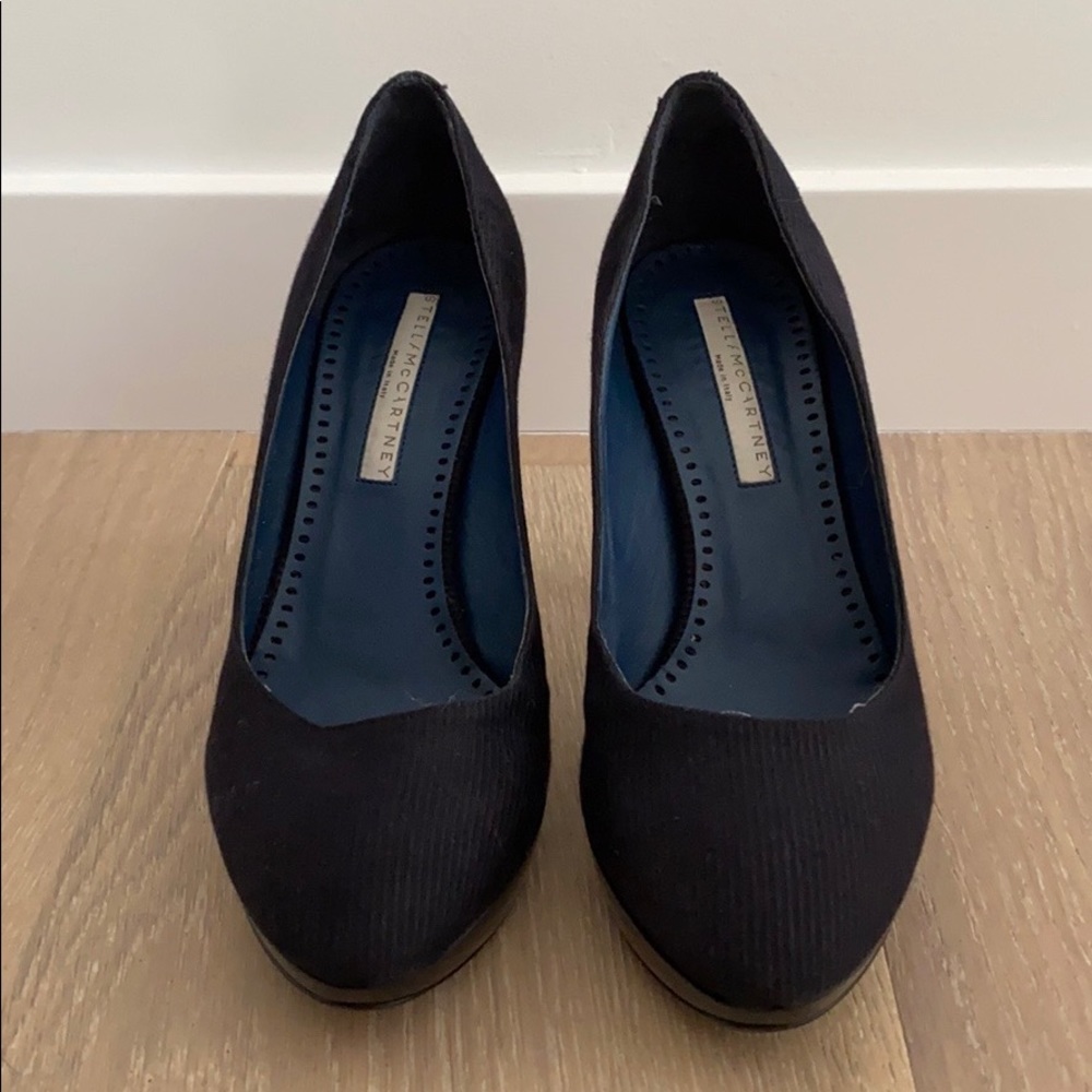 Stella Mccartney Black Textured Heels
